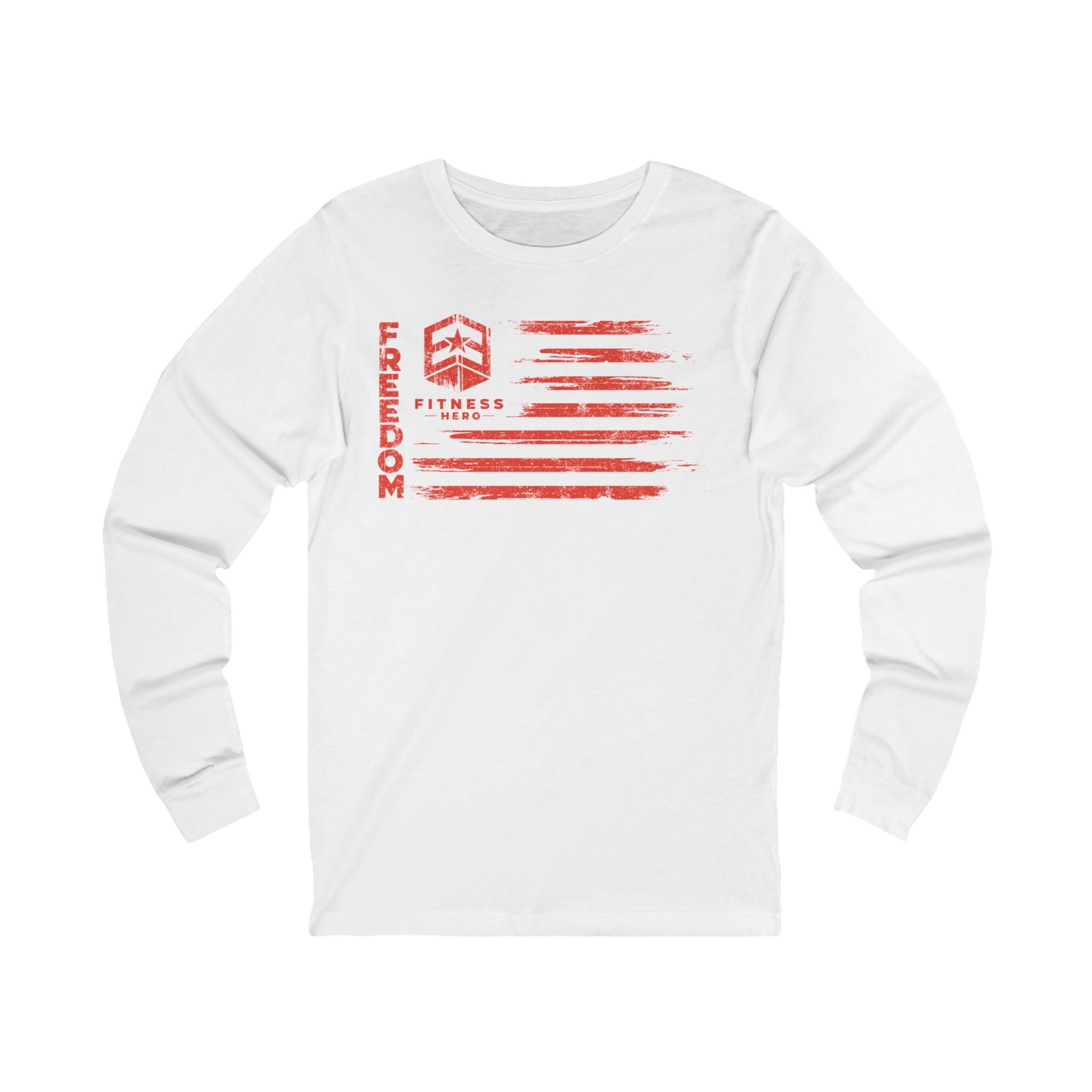 Freedom Fitness Hero Orange Flag Long Sleeve Tee