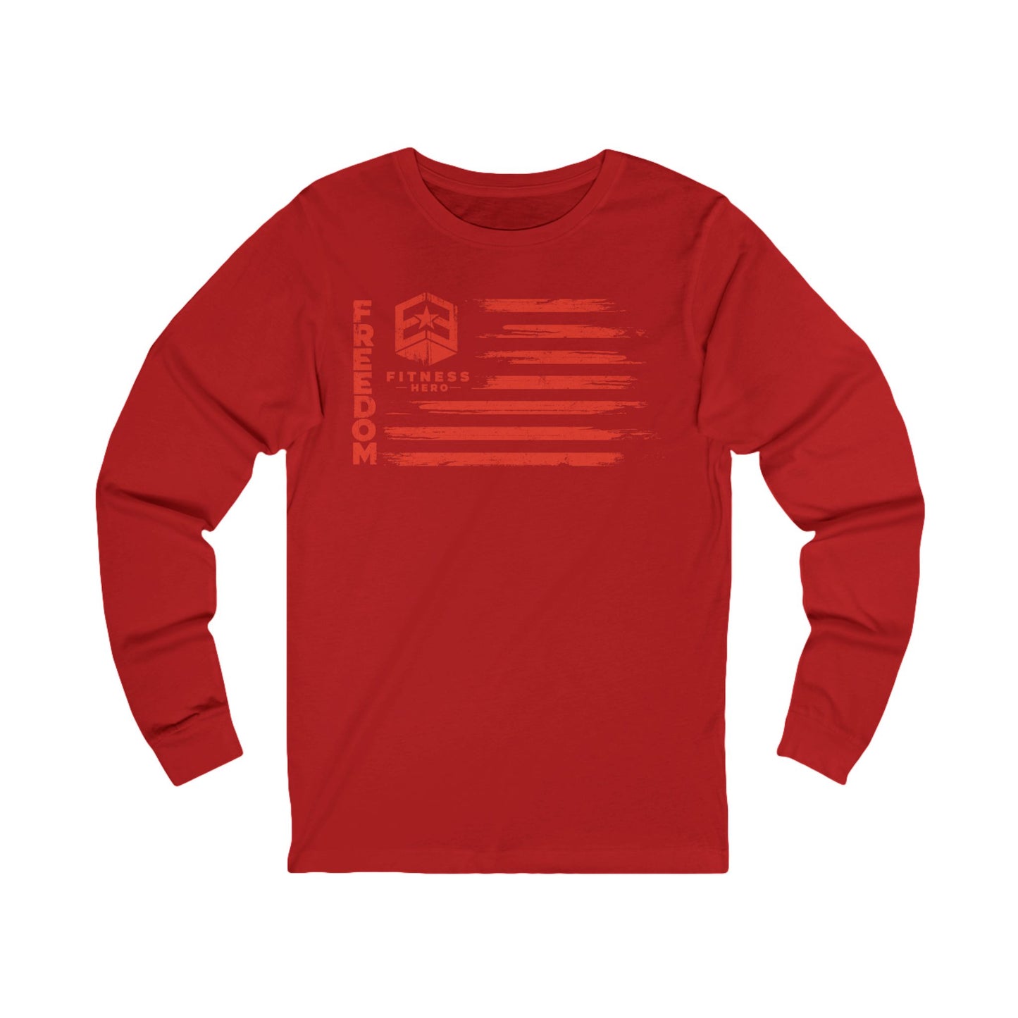 Freedom Fitness Hero Orange Flag Long Sleeve Tee
