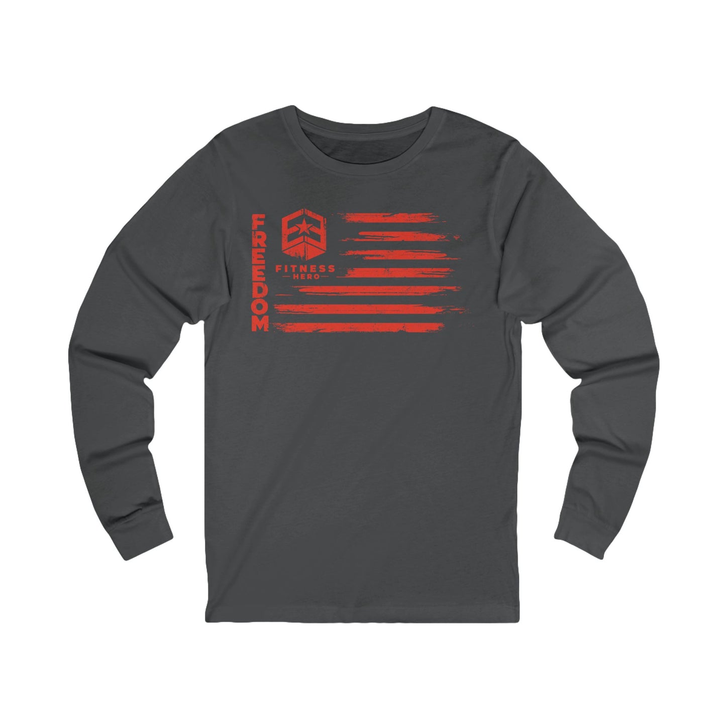 Freedom Fitness Hero Orange Flag Long Sleeve Tee