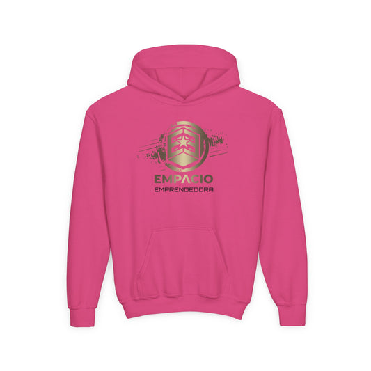 Youth Emprendedora Heavy Blend Hooded Sweatshirt - EMPLACIO Graphic Design, Comfortable & Stylish