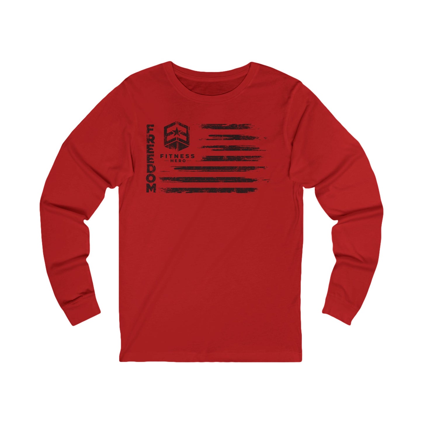 Freedom Fitness Hero Black Flag Long Sleeve Tee