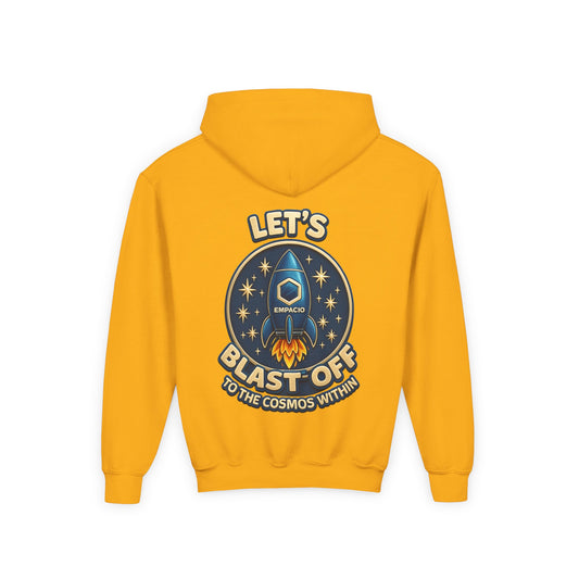 Kids Rocket Hoodie — "Let’s Blastoff” Space Sweatshir