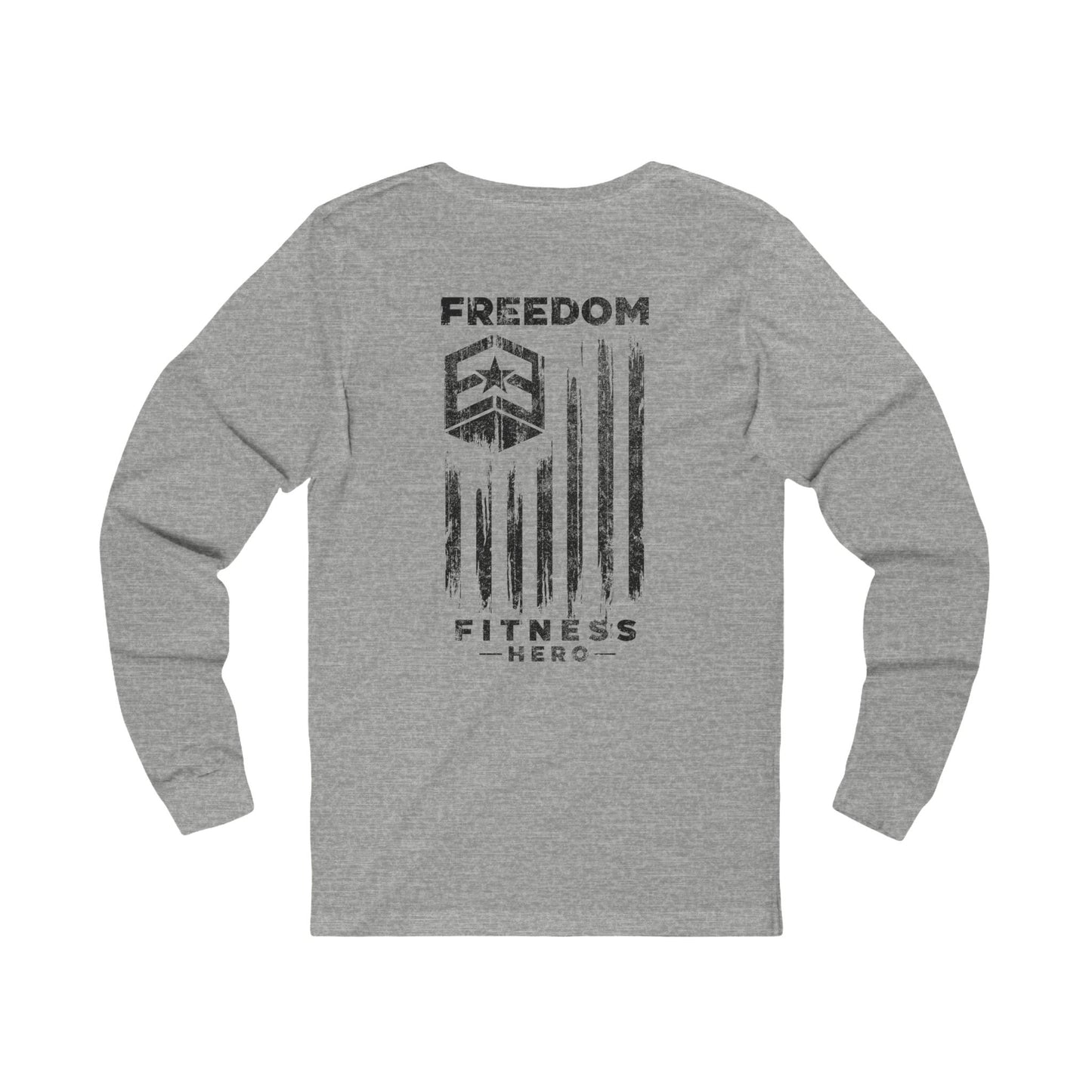 Freedom Fitness Hero Black Flag Long Sleeve Tee