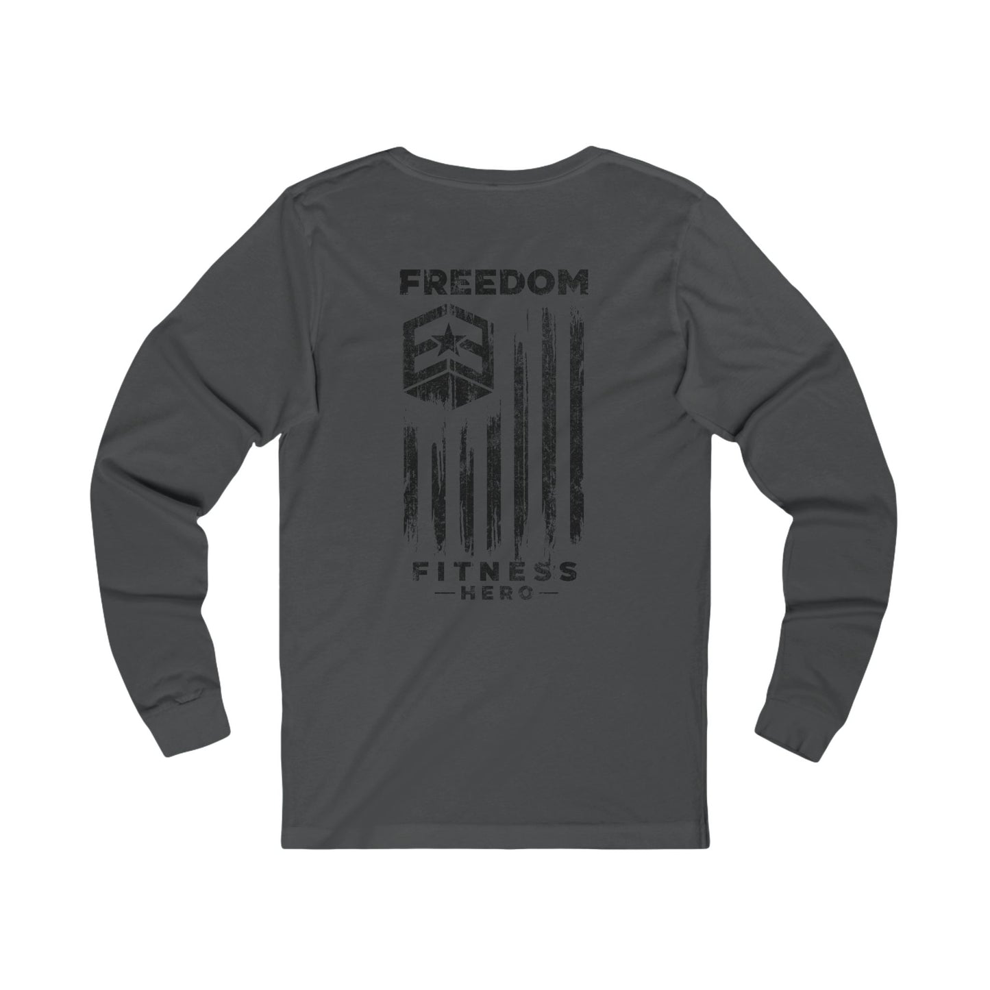 Freedom Fitness Hero Black Flag Long Sleeve Tee