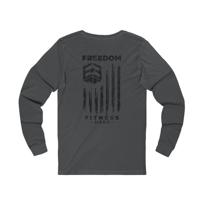 Freedom Fitness Hero Black Flag Long Sleeve Tee