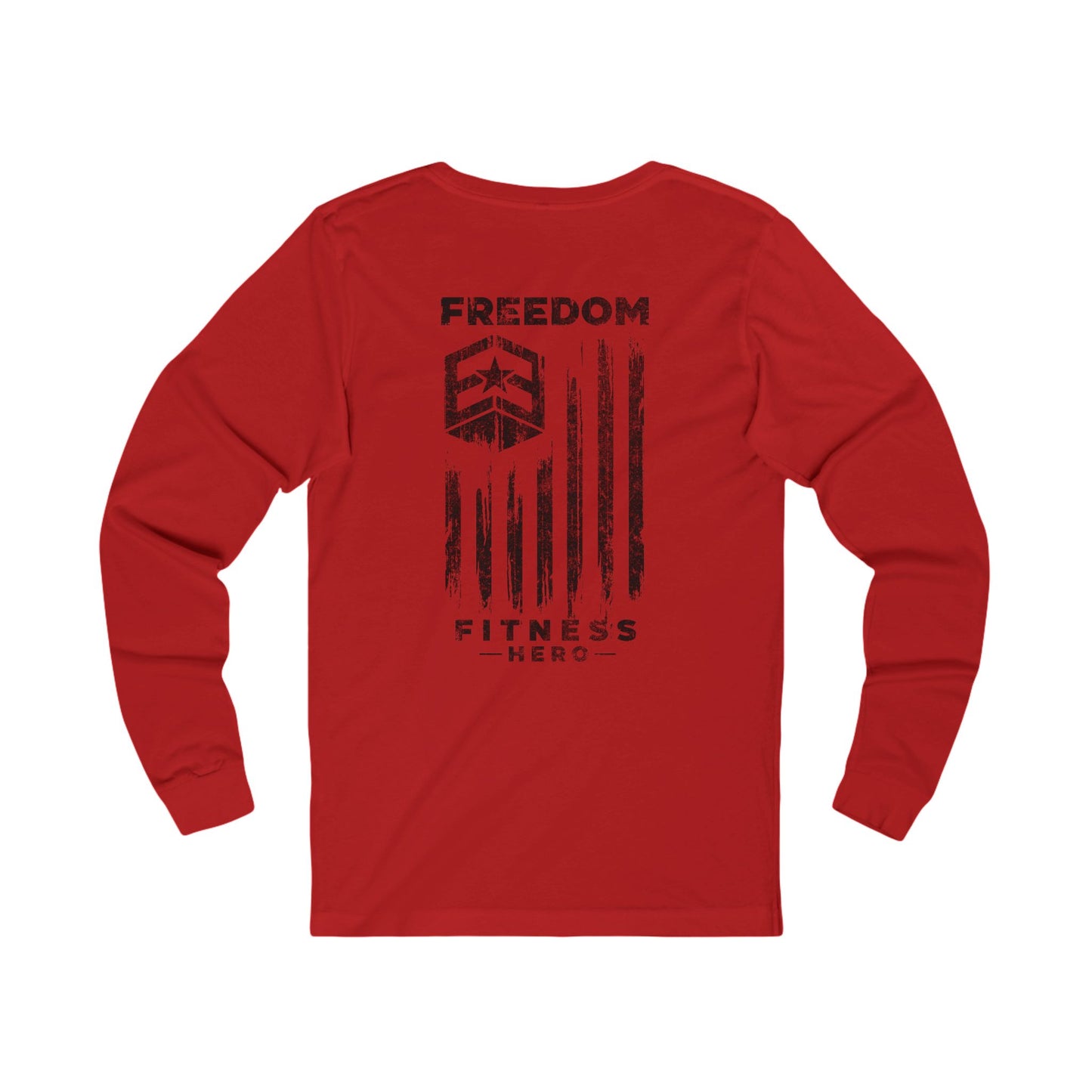 Freedom Fitness Hero Black Flag Long Sleeve Tee