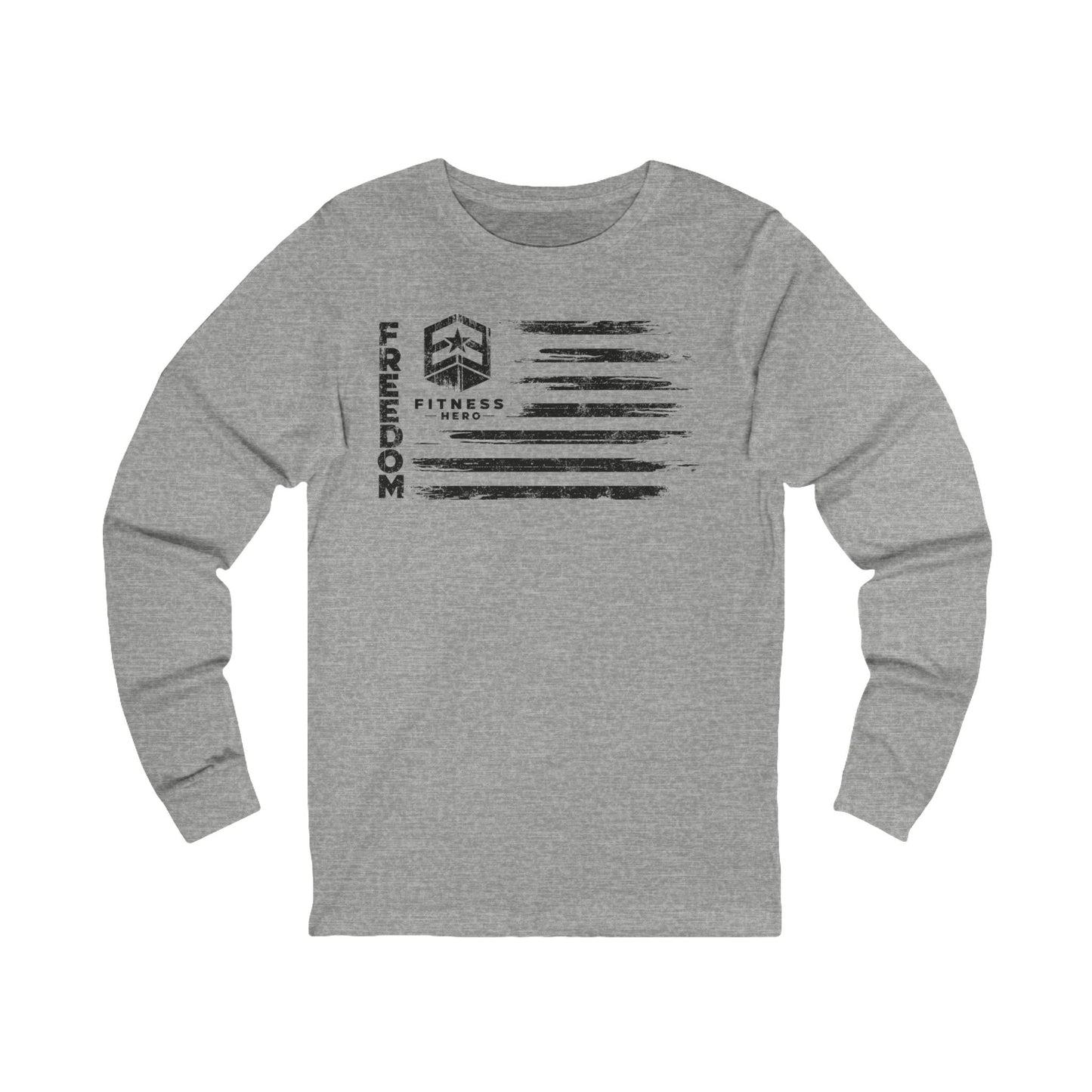 Freedom Fitness Hero Black Flag Long Sleeve Tee
