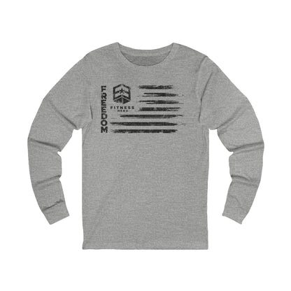 Freedom Fitness Hero Black Flag Long Sleeve Tee