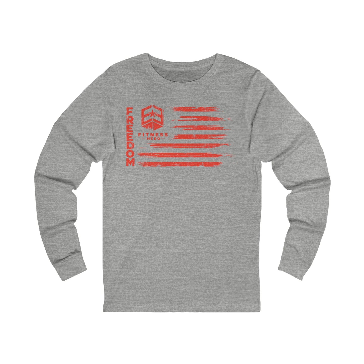 Freedom Fitness Hero Orange Flag Long Sleeve Tee