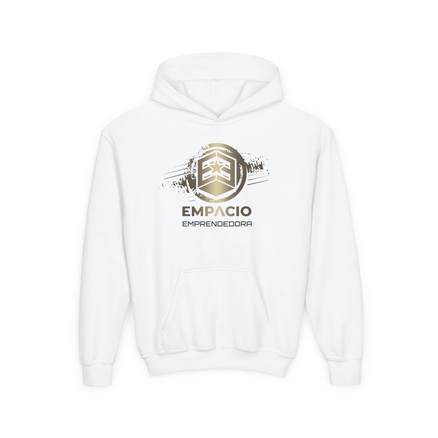 Youth Emprendedora Heavy Blend Hooded Sweatshirt - EMPLACIO Graphic Design, Comfortable & Stylish