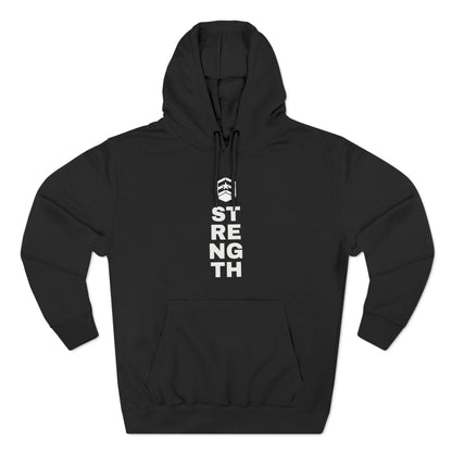 STRENGTH Three-Panel Fleece Hoodie