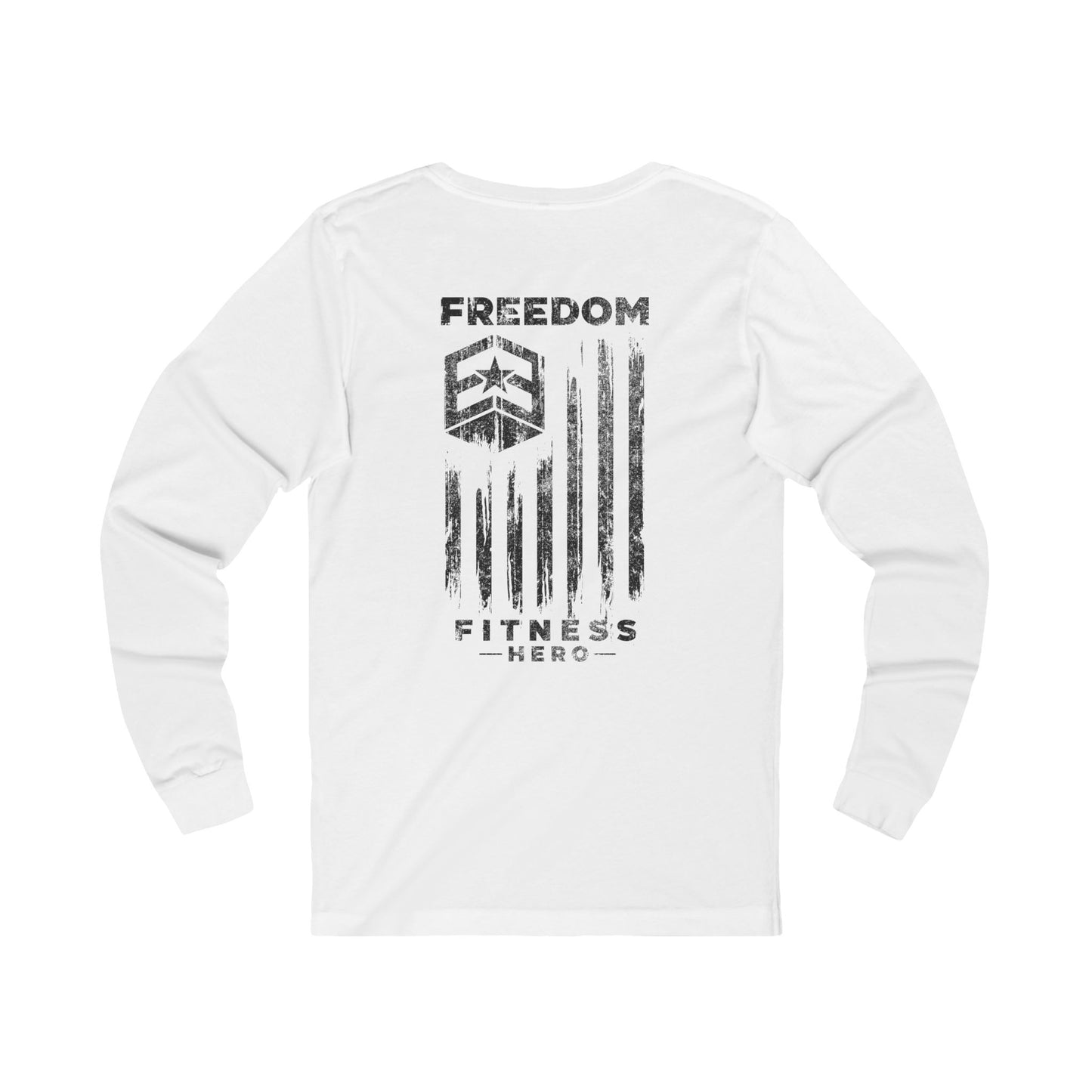 Freedom Fitness Hero Black Flag Long Sleeve Tee