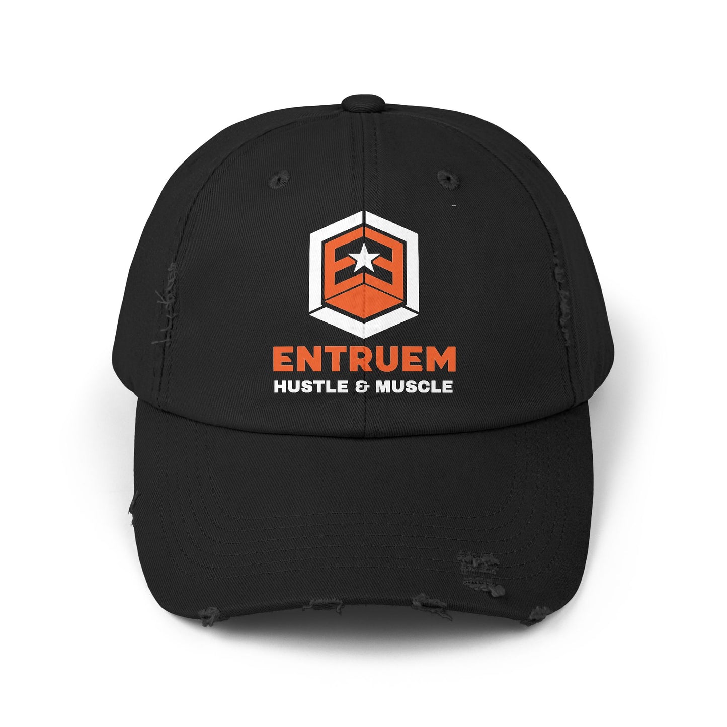 Entruem HUSTLE & MUSCLE Collection Distressed Cap